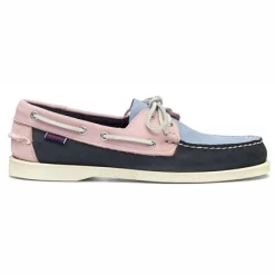 Chaussures Bateau Sebago Men Portland Archive Navy Blue Soft Pink Soft Blue