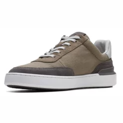 Baskets Clarks Men CourtLite Tor Grey Canvas 10 Baskets Clarks Men CourtLite Tor Grey Canvas -Baskets Soldes 26170208 W 4