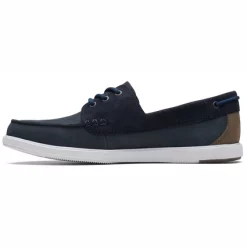 Mocassins Clarks Men Bratton Boat Navy Nubuck -Baskets Soldes 26172444 W 5