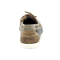 Chaussure Bateau Sebago Spinnaker Brown Navy Grey Leather -Baskets Soldes 4 SEBB720351 3