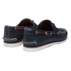Timberland Men Classic Boat 2 Eye Navy Smooth -Baskets Soldes 4 Timberland Classic Boat 2 Eye Mens Navy Smooth 4